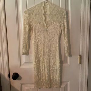 Gorgeous tight fitting white stretchy dress